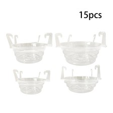 Lot de 15 plateaux ronds pour pots de fleurs avec crochet pour drainage de