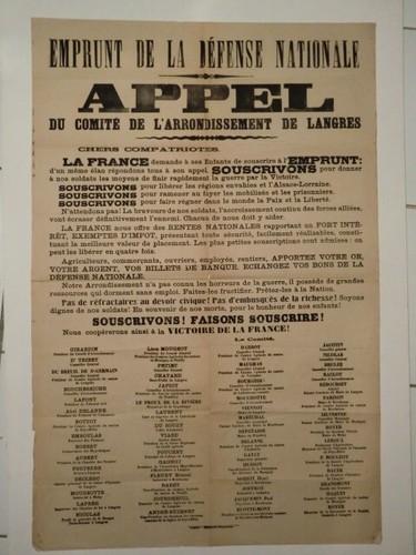 Affiche 1914 1918 emprunt - affiche,