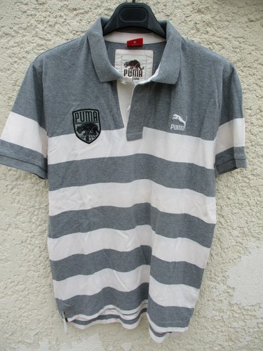 Polo puma gris beige manches - puma,