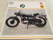 Carte moto Puch 175 MCH Armée 1959 collection Atlas motorbike Autriche