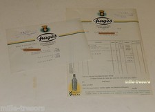 Ancienne FACTURE 1956 : PAGES VERVEINE du VELAY La Liqueur digestive - Thé...