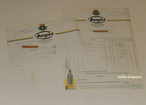 Ancienne facture 1956 pages - facture,