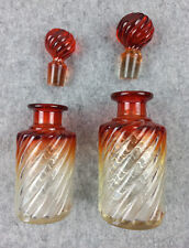 DUO FLACONS DE TOILETTE   CRISTAL DE BACCARAT - ROSE BAMBOU TORS