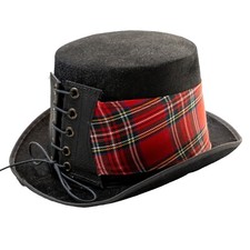 Écossais Steampunk Chapeau Victorien Corset Bande Motard Écossais Clan