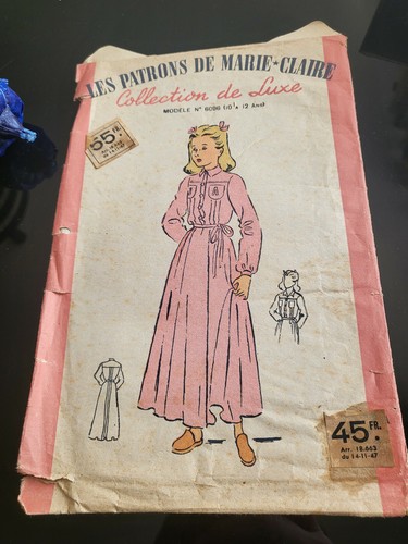 Patron ancien chemise nuit - patron, de