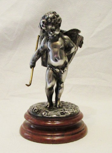 Putto ange bronze argente - putto,