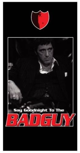 Serviette plage noire - plage, scarface