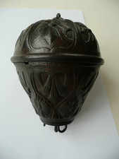 Ancien CONTREPOIDS complet En FONTE du XIXe S. monte et baisse Lampe suspension