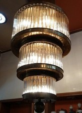 Ancien lustre 3 niveaux laiton