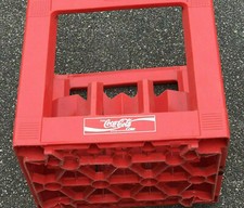 vintage CAISSE de boisson ROUGE coke COCA COLA 10 bouteille CASIER polypla 1993