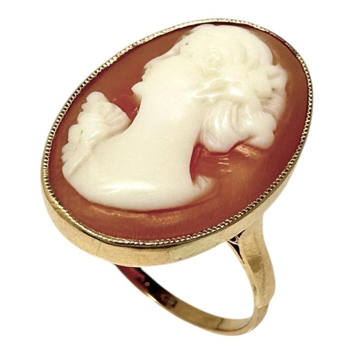 Bague coquille figurine - , femme