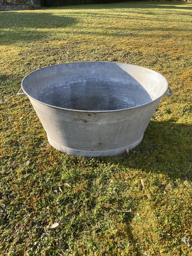 Grande bassine baignoire zinc