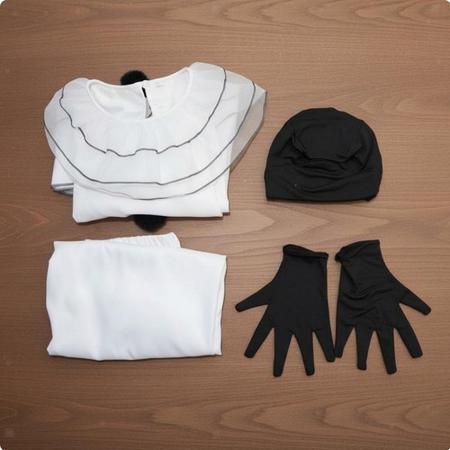 Costume clown pierrot - clown, noir