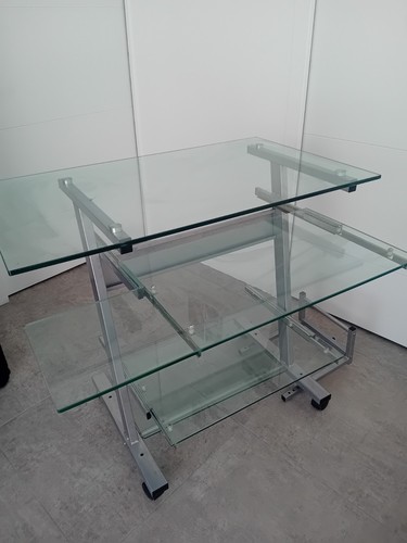Meuble ordinateur verre - en,