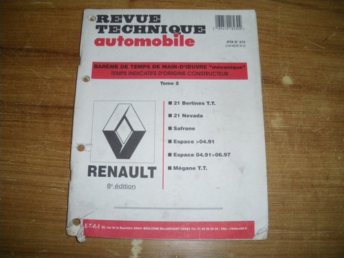 Bareme temps renault - bareme,