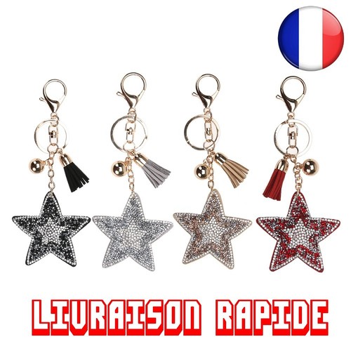 Porte clé etoile strass - porte,