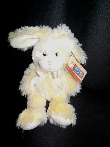 Doudou peluche lapin blanc - lapin,