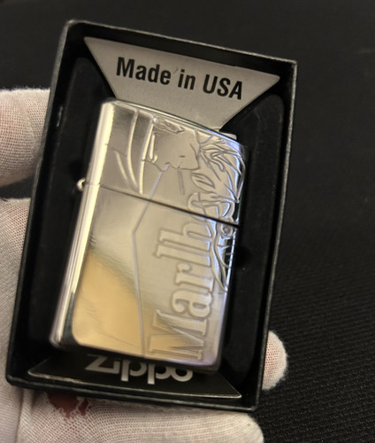 Zippo marlboro silver lighter - zippo,