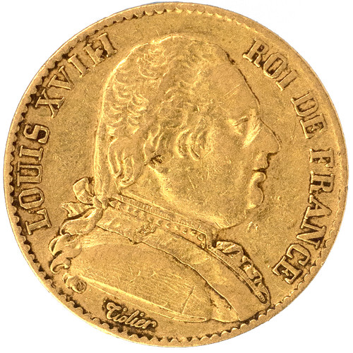 Louis xviii francs - francs, 1814
