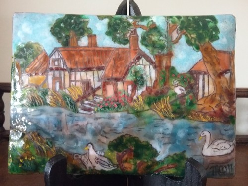 Tableau émaux paysage - en,