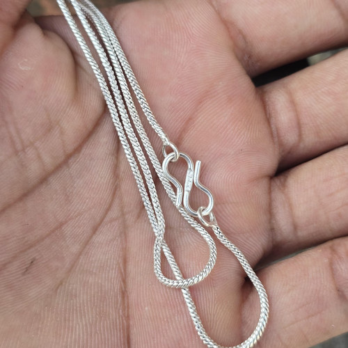 Collier chaîne argent - en,
