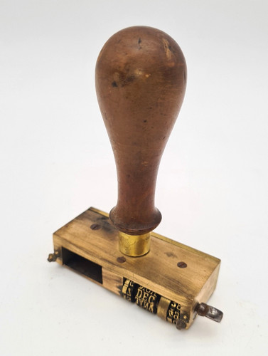 Ancien tampon dateur laiton - dateur,