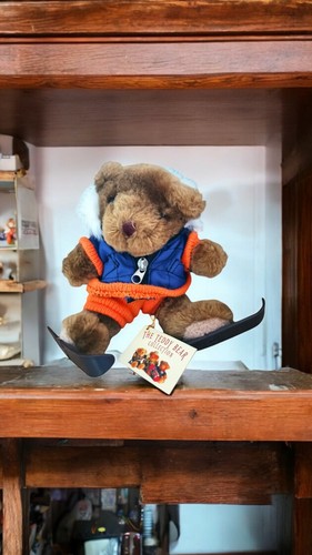 Peluche ours skieur - , vintage