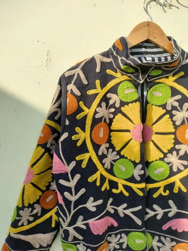 Veste suzani florale - veste, jaune
