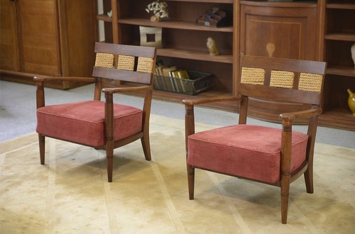 Paire fauteuils brutalistes - fauteuils,