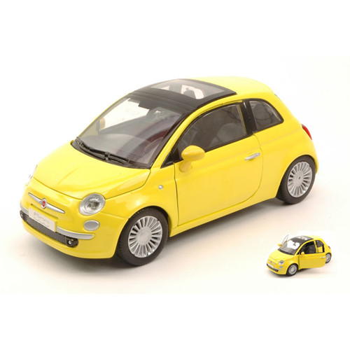 Fiat 500 2009 yellow - 2009, 1:24