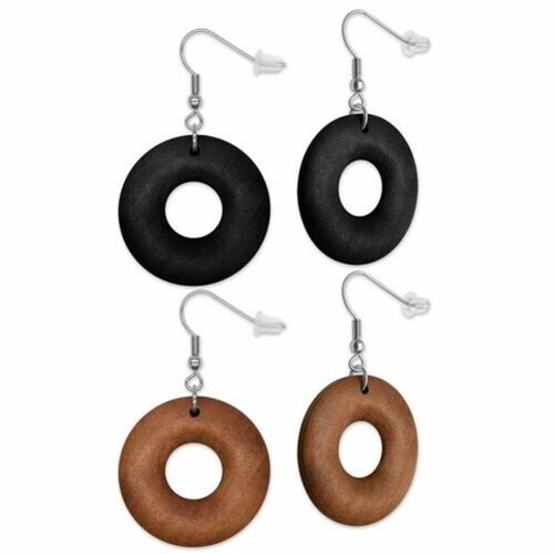 Paire anneaux en bois - en,
