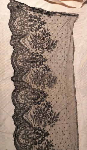 Guipure dentelle noire xixe - dentelle,