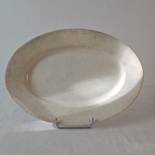 Plat ovale faïence ancienne - plat,