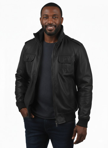 Blouson cuir moto en - en,