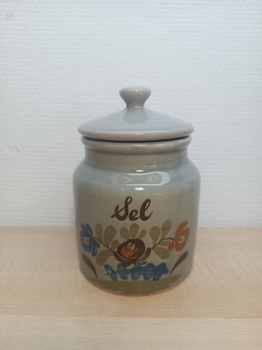 Pot sel céramique - sel, vintage