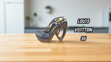 Louis Vuitton Pointure 36 Féérique Sandal Noir 11 cm chaussures escarpins ouvert