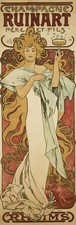Champagne Ruinart, 1896 (lithographie en couleurs) (27 x 80 cm)