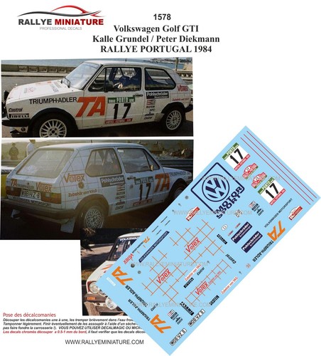 Decals ref 1578 vw - decals, 1/43