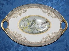 04F45 ANCIEN PLAT CENTRE DE TABLE PORCELAINE ALLEMANDE AK KAISER STYLE EMPIRE 