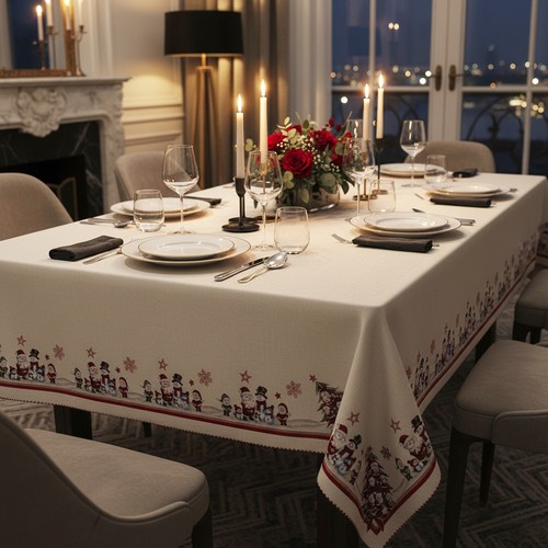 Nappe noël jacquard - noël, de