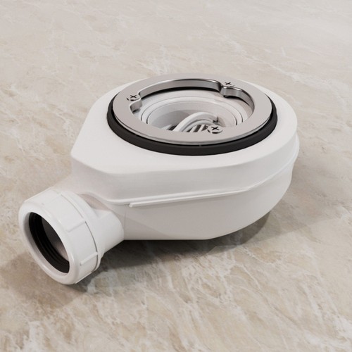 Bac douche blanc drain - drain, avec