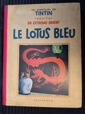 Tintin - Le Lotus Bleu - EO Plat neutre -  Noir et Blanc - 1936