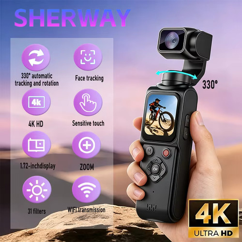 Caméra wifi rotation 330 - 4k, 330°
