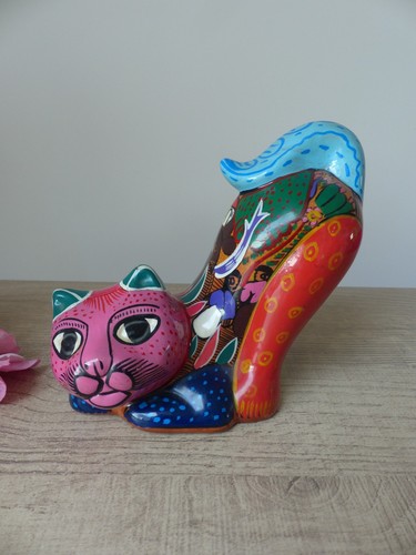 Figurine chat coloré en - chat,