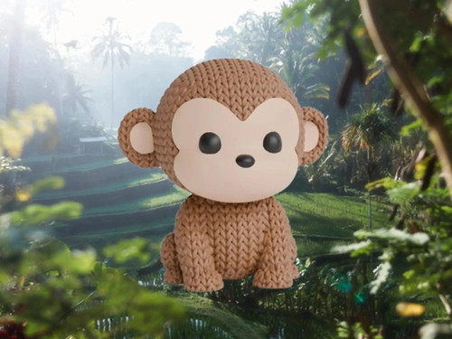 Figurine singe tricot - , •