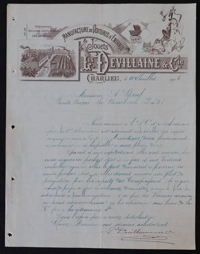 Billhead facture charlieu - facture, 1906