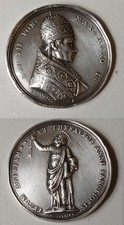 Rare Médaille Argent Pape Léon 12 LEO XII