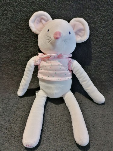 Doudou peluche souris - , blanche