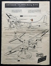 THE LINDBERG LINE 1/72 - BOEING B-17G - NOTICE ORIGINALE VINTAGE - 1959 - TBE