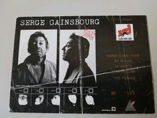 billet ticket place de concert Serge Gainsbourg Montpellier zénith 3 mai 1988